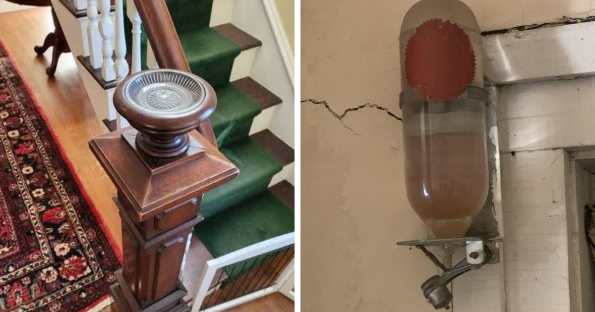 Detalles curiosos y descubrimientos en casas olvidadas o abandonadas, mostrando decoraciu00f3n y elementos antiguos.