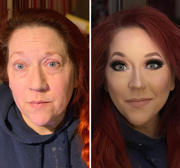 Mujer muestra pequeños cambios de apariencia con maquillaje que marcan la diferencia en su rostro.