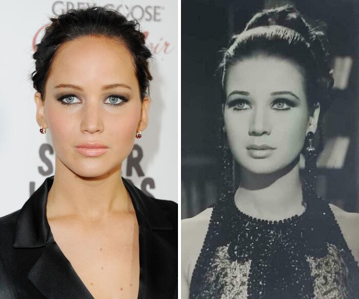 Celebridades que se parecen demasiado a otros famosos, mostrando similitudes en rasgos y expresiones faciales.