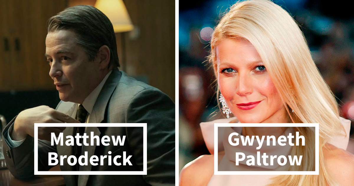 Imu00e1genes de celebridades Matthew Broderick y Gwyneth Paltrow relacionados con celebridades que hicieron algo horrible pero fue olvidado.