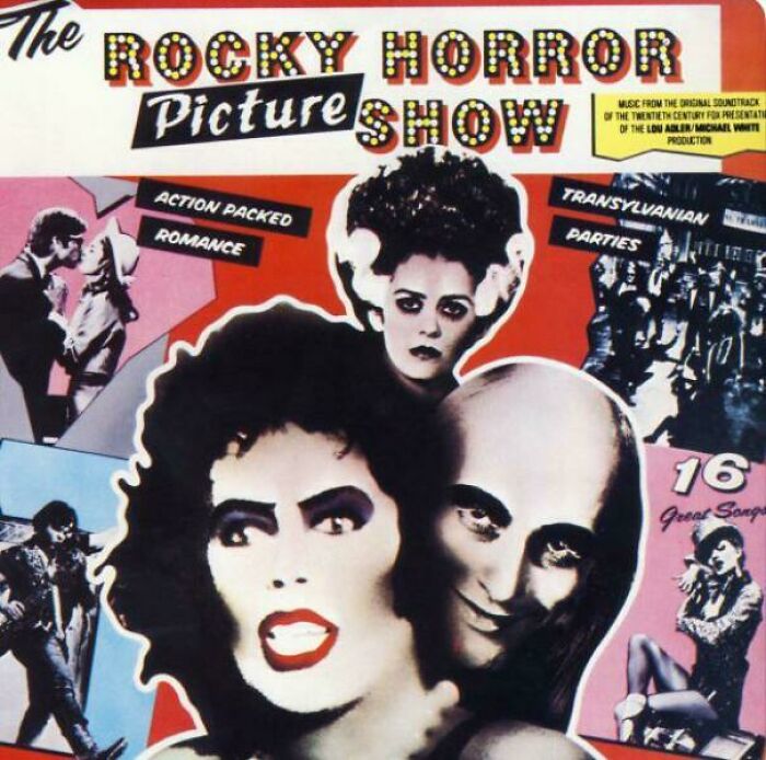 Cartel vintage de The Rocky Horror Picture Show, película icónica y cosa que ya no existe, evocando nostalgia real.