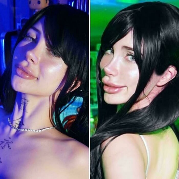 Persona con cabello negro en dos fotos comparativas representando momentos en los que Instagram colapsó bajo el peso de la realidad.