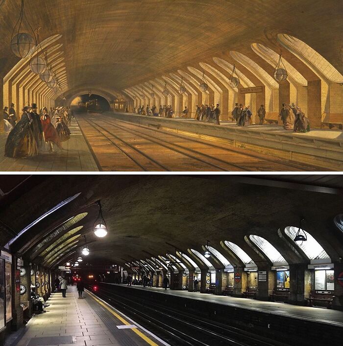 Estación histórica Baker Street con detalles arquitectónicos vintage, relacionada con hechos y eventos históricos poco conocidos. Estación histórica Baker Street con detalles arquitectónicos vintage, relacionada con hechos y eventos históricos poco conocidos.