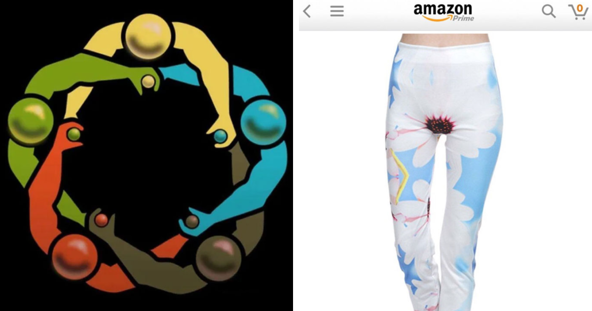 Leggings con diseu00f1o floral que simulan un error de diseu00f1o divertido y de fallos de diseu00f1o llamativos en moda online.