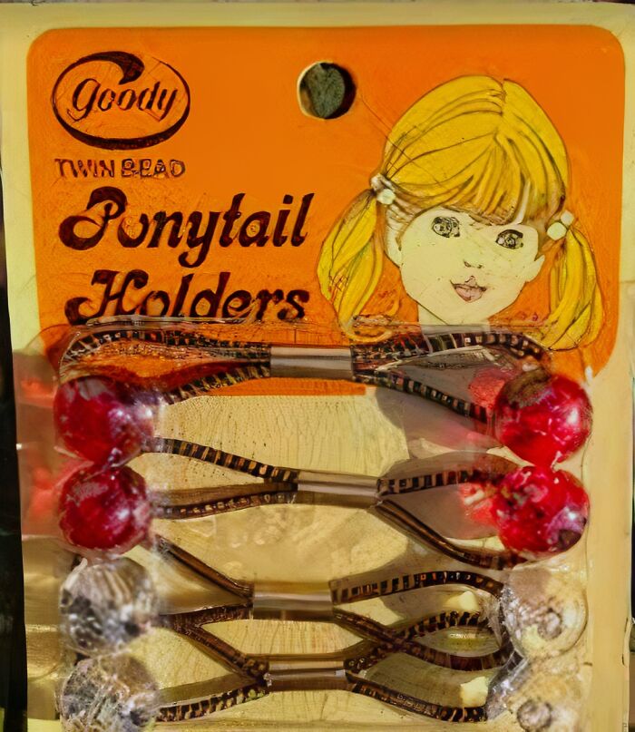 Paquete vintage de sujetadores de coleta Goody, un objeto que ya no existe, recordado por personas que los vieron en su época.