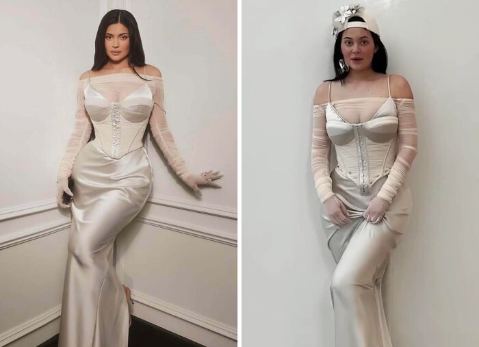 Influencia positiva y elecciones cuestionables de influencers con vestidos llamativos que generan risas en el mundo.