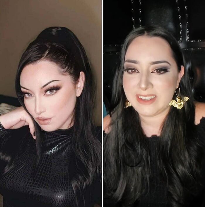Comparación de fotos falsas y reales de personas desconectadas de la realidad intentando engañar con imágenes falsas.