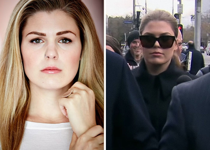 Mujer influencer en primer plano y con gafas oscuras, representando el impacto de escándalos en carreras de influencers.