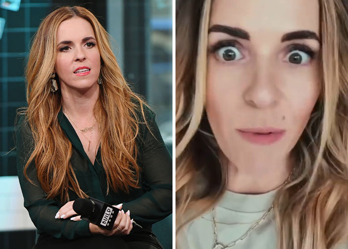 Influencer con carrera caída rápidamente por escándalos, en entrevista y video con expresión seria y ojos abiertos.