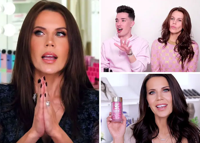 Influencers hablando frente a cámara mostrando productos y expresando opiniones tras escándalos que afectaron sus carreras.