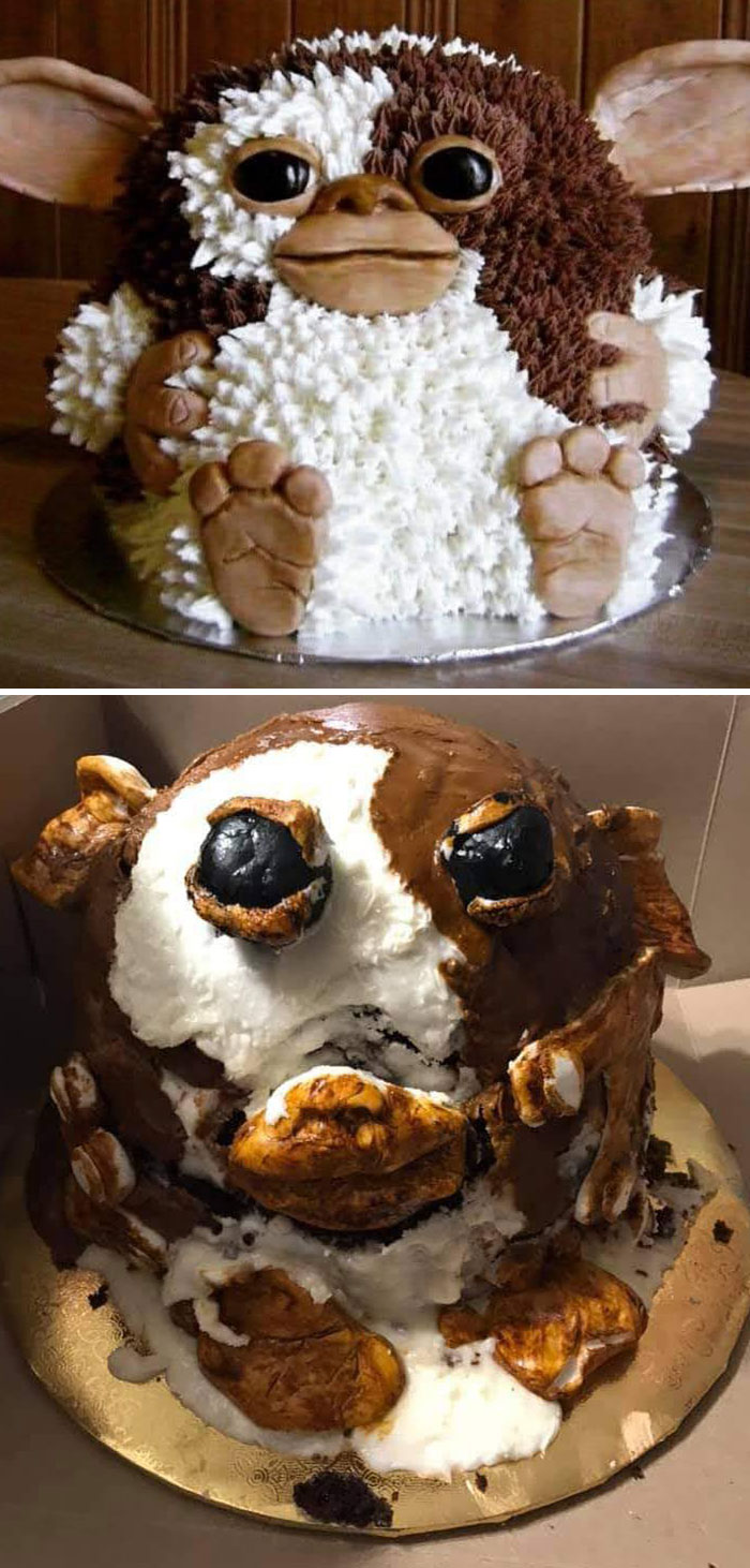 Pasteles de personajes con resultados hilarantes que no son lo que las personas habían ordenado, ejemplos divertidos y fallidos.