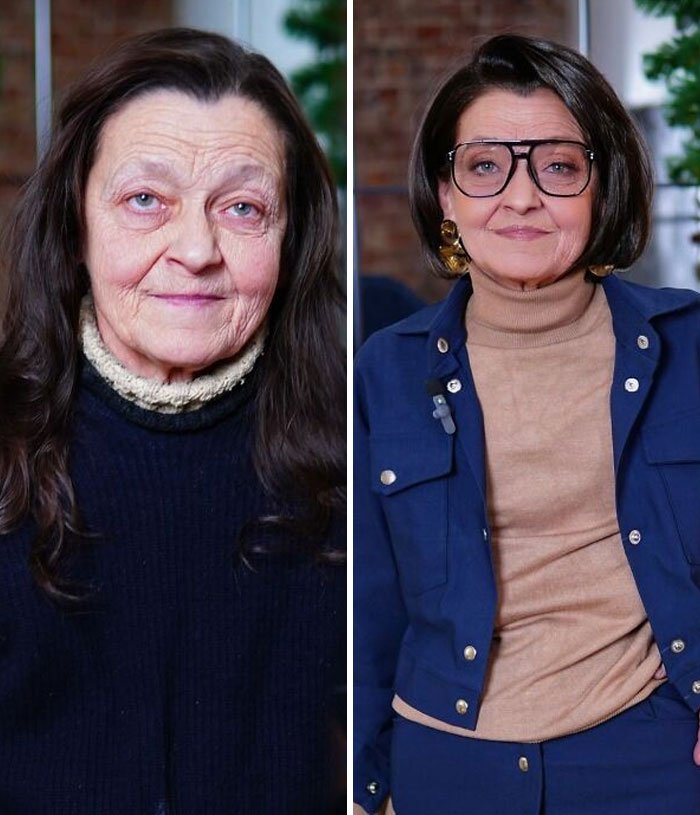 Transformación de maquillaje antes y después mostrando cambios asombrosos realizados por estudio de maquillaje profesional.