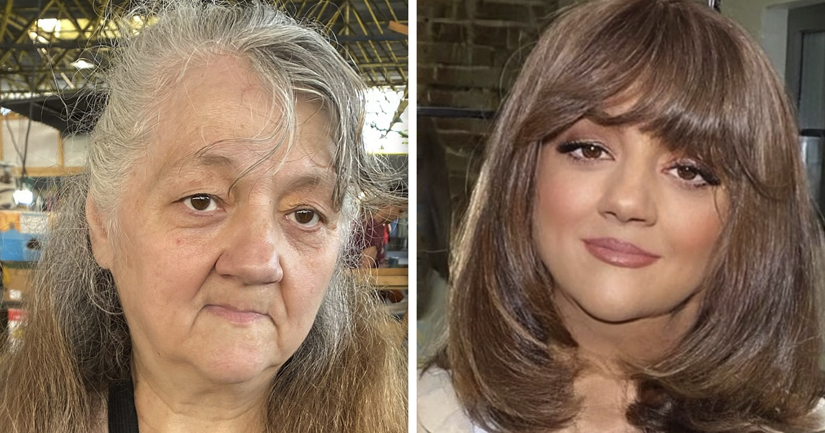 Transformaciu00f3n de maquillaje antes y despuu00e9s mostrando estilo y cambio asombroso realizado por estudio profesional.