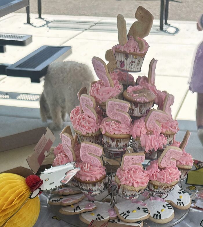 Cupcakes con glaseado rosa y galletas decorativas, ejemplo de pequeñas molestias que son molestas pero leves.
