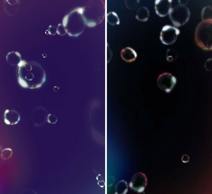 Burbujas flotando en fondo oscuro abstracto, ilustrando experiencias extrañas sin explicación para personas.