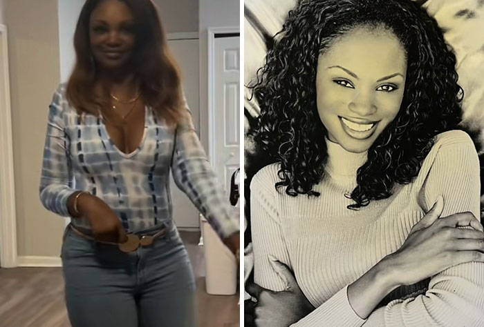 Madre mostrando a sus hijos fotos de juventud, sorprendiendo con imágenes antiguas llenas de recuerdos familiares.