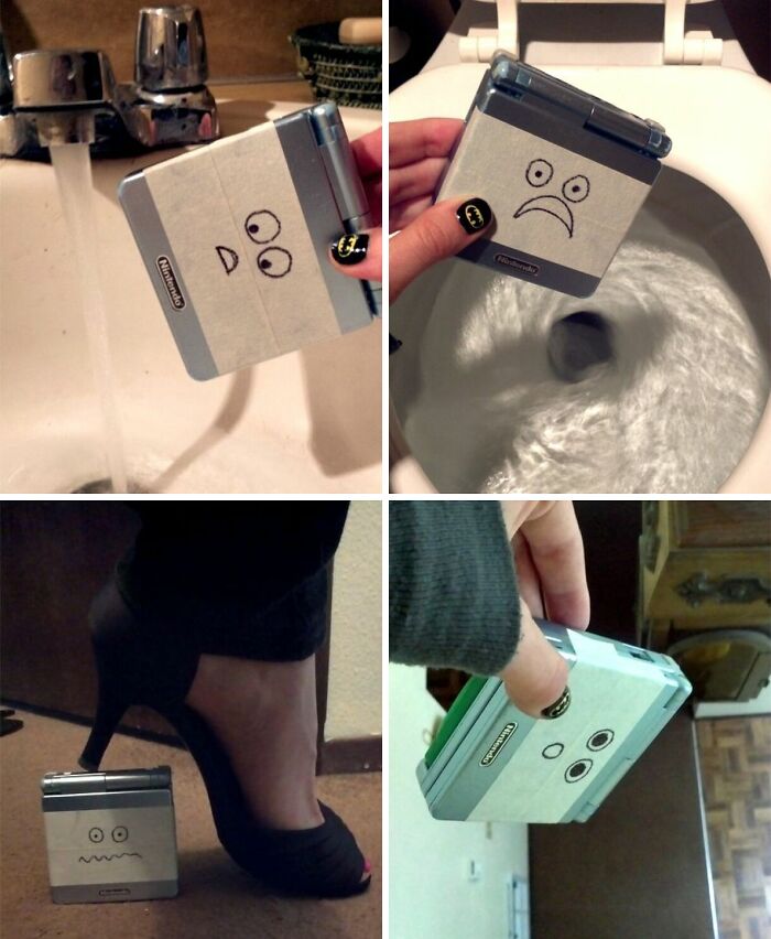 Consola Nintendo con divertida venganza en casa, mostrando ejemplos de venganza pequeña y satisfactoria compartida online.