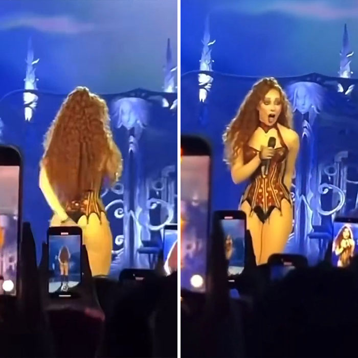 Celebridad en concierto con vestido llamativo capturada en momentos que mostraron mucho más que una sonrisa en fotos.