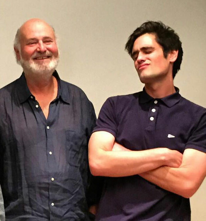 Nick hijo de Rob Reiner y Bill Hader con expresiones tensas en fiesta antes de enfrentamiento según detalles terribles.