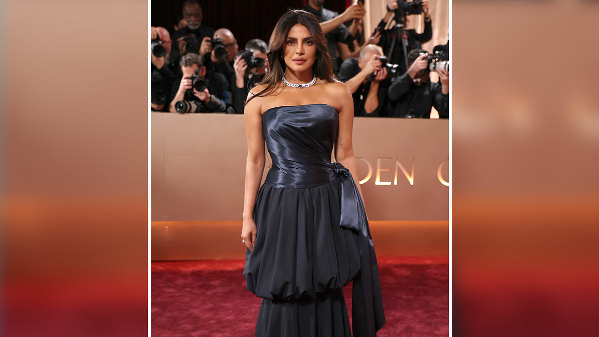 Actriz con vestido elegante en alfombra roja, uno de los mejores outfits de los Golden Globes que impresionaron a los fans.